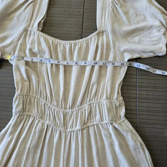 HYFVE - Neutral Puff Sleeve Wide Leg Jumpsuit - Size Small - Picture 10 of 13